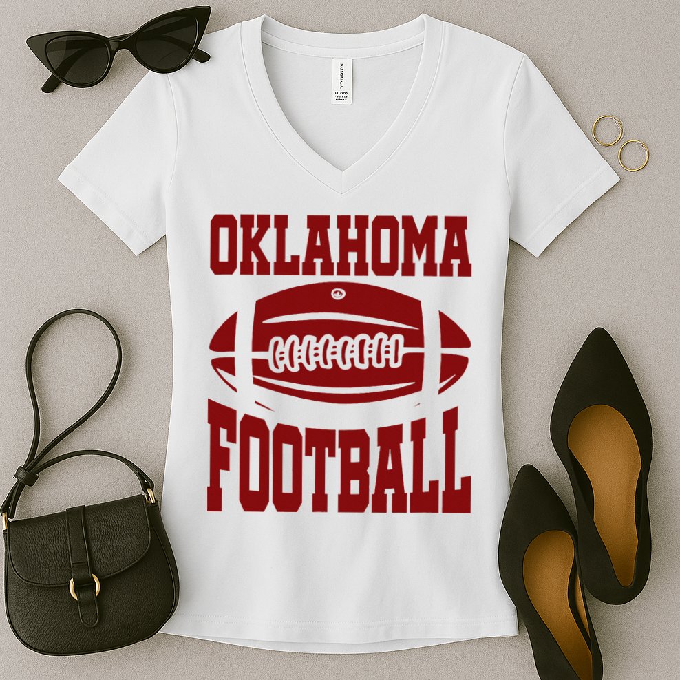 Oklahoma Football Varsity Women's V-Neck T-Shirt