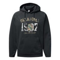 Oklahoma Flag Vintage Fade Performance Fleece Hoodie