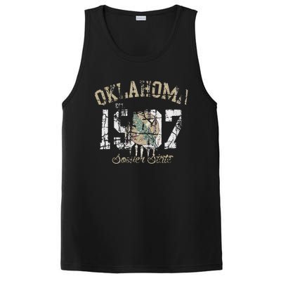 Oklahoma Flag Vintage Fade PosiCharge Competitor Tank