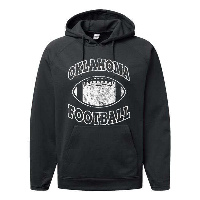 Oklahoma Football Vintage Distressed Performance Fleece Hoodie