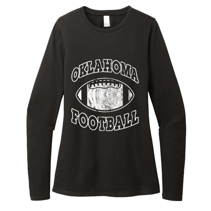 Oklahoma Football Vintage Distressed Womens CVC Long Sleeve Shirt