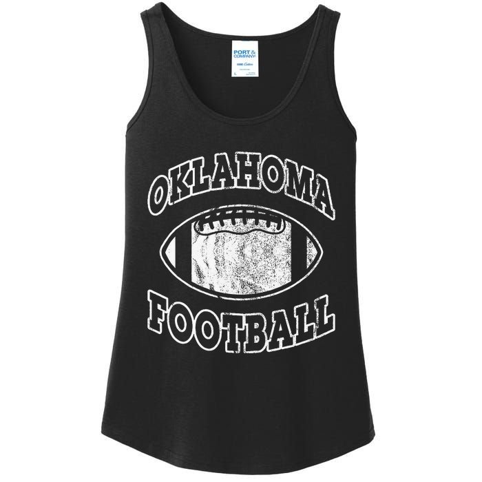 Oklahoma Football Vintage Distressed Ladies Essential Tank