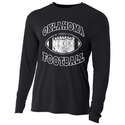 Oklahoma Football Vintage Distressed Cooling Performance Long Sleeve Crew