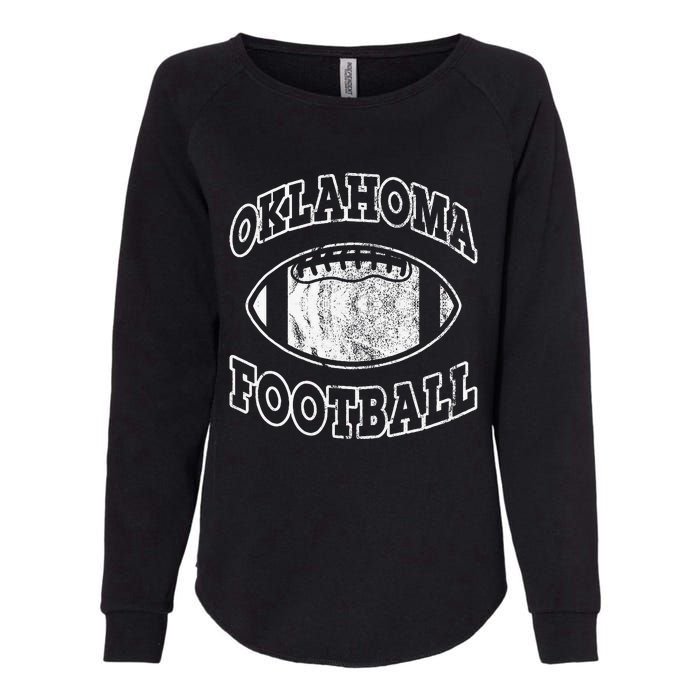 Oklahoma Football Vintage Distressed Womens California Wash Sweatshirt