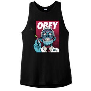 Obey Faucci Vaccine Zombie Ladies PosiCharge Tri-Blend Wicking Tank