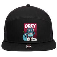 Obey Faucci Vaccine Zombie 7 Panel Mesh Trucker Snapback Hat