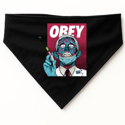 Obey Faucci Vaccine Zombie USA-Made Doggie Bandana