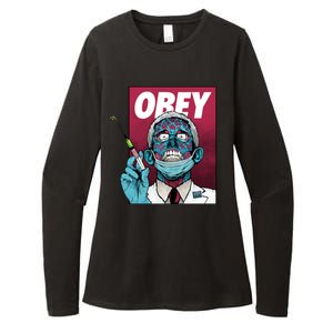 Obey Faucci Vaccine Zombie Womens CVC Long Sleeve Shirt