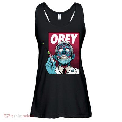 Obey Faucci Vaccine Zombie Ladies Essential Flowy Tank