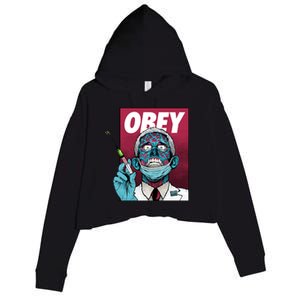 Obey Faucci Vaccine Zombie Crop Fleece Hoodie