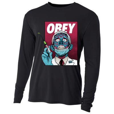 Obey Faucci Vaccine Zombie Cooling Performance Long Sleeve Crew