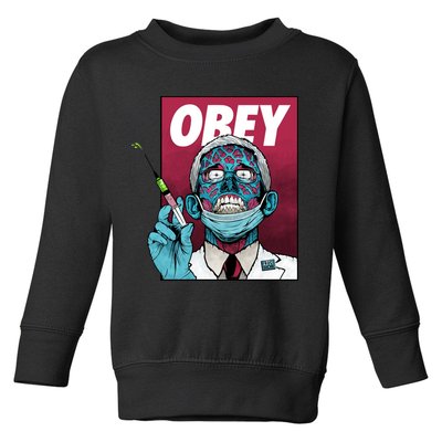 Obey Faucci Vaccine Zombie Toddler Sweatshirt
