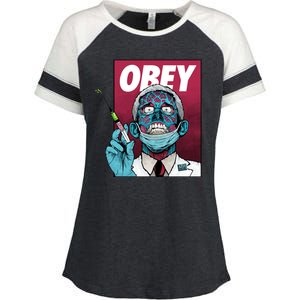 Obey Faucci Vaccine Zombie Enza Ladies Jersey Colorblock Tee