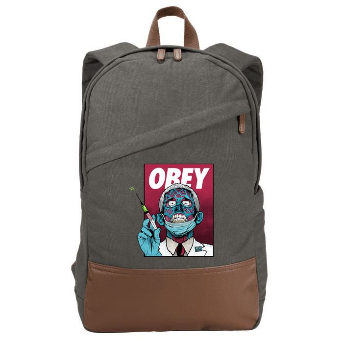 Obey Faucci Vaccine Zombie Cotton Canvas Backpack