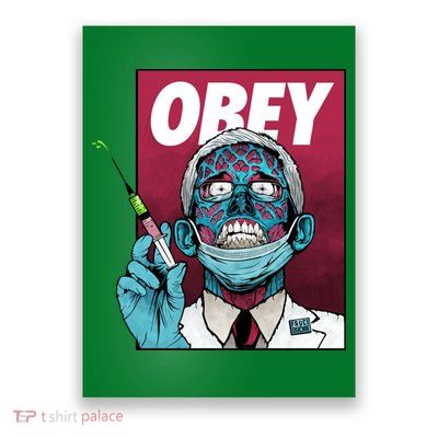 Obey Faucci Vaccine Zombie Poster