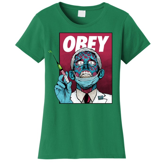 Obey Faucci Vaccine Zombie Women's T-Shirt