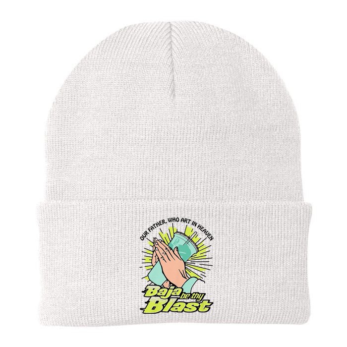 Our Father Who Art In Heaven Baja Be Thy Blast Funny Knit Cap Winter Beanie