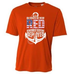 On Fridays We Wear Red Remember Everyone Deployed Cooling Performance Crew T-Shirt