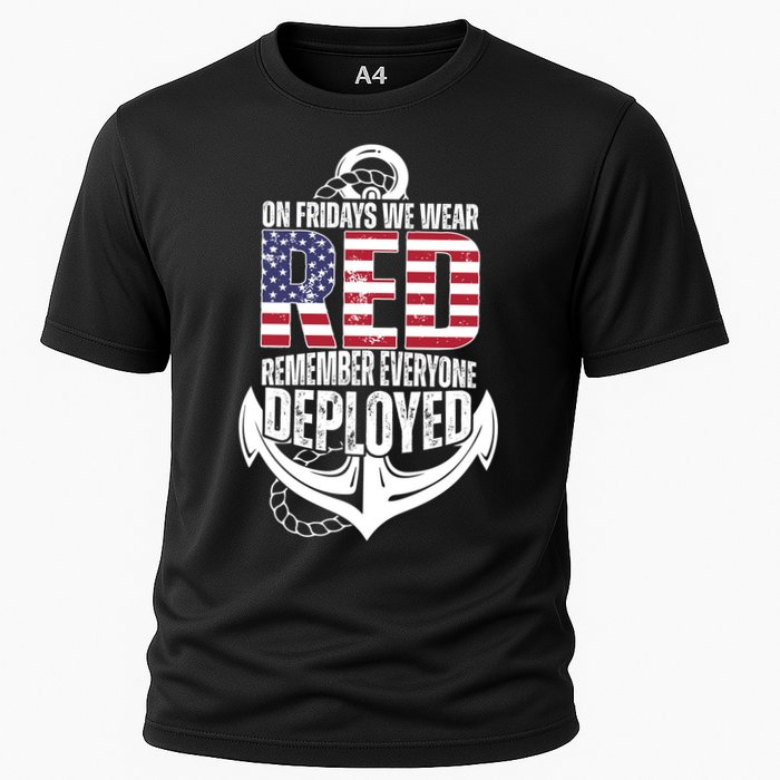 On Fridays We Wear Red Remember Everyone Deployed Performance Shirt
