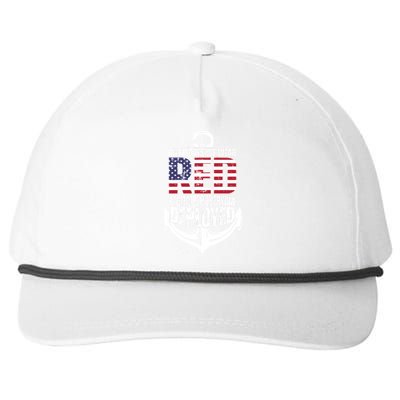 On Fridays We Wear Red Remember Everyone Deployed Snapback Five-Panel Rope Hat