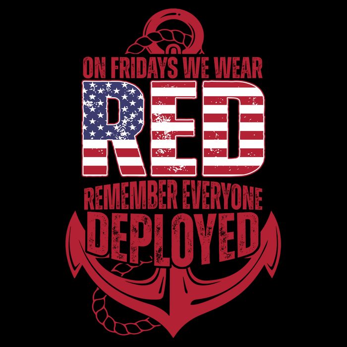 On Fridays We Wear Red Remember Everyone Deployed Mug