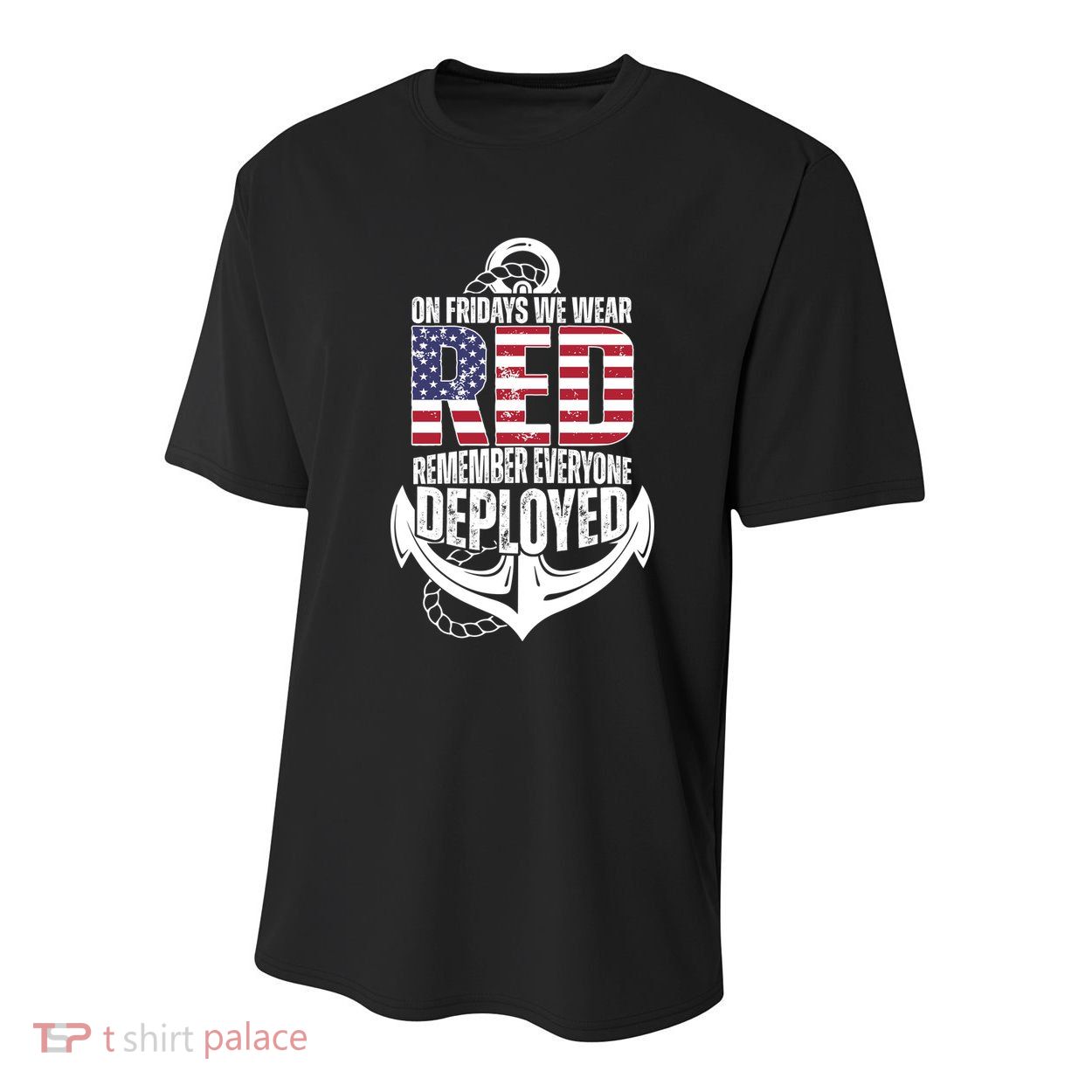 On Fridays We Wear Red Remember Everyone Deployed Youth Performance Sprint T-Shirt