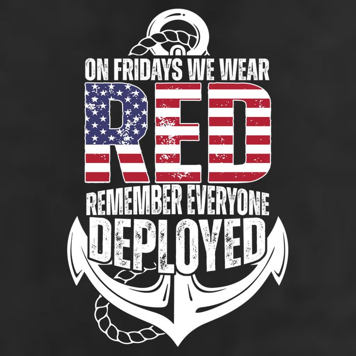 On Fridays We Wear Red Remember Everyone Deployed Trucker Hat