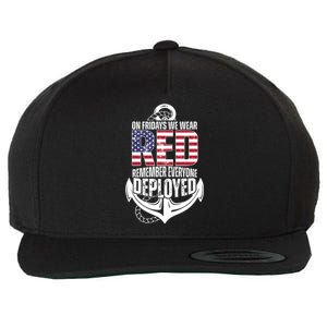 On Fridays We Wear Red Remember Everyone Deployed Wool Snapback Cap