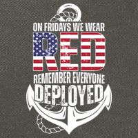 On Fridays We Wear Red Remember Everyone Deployed Cotton Canvas Backpack