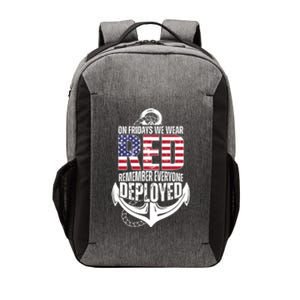 On Fridays We Wear Red Remember Everyone Deployed Vector Backpack