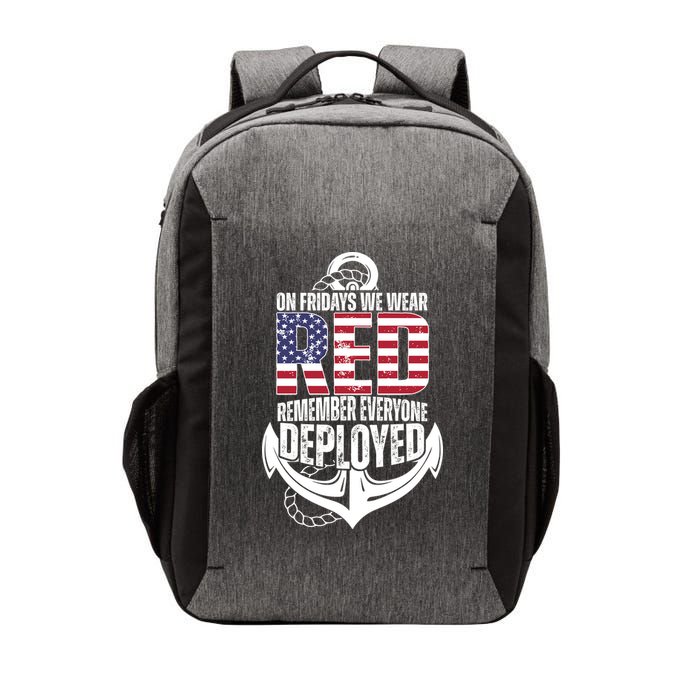 On Fridays We Wear Red Remember Everyone Deployed Vector Backpack
