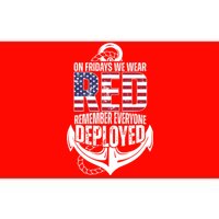 On Fridays We Wear Red Remember Everyone Deployed Bumper Sticker