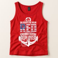 On Fridays We Wear Red Remember Everyone Deployed Tank Top