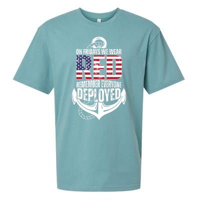 On Fridays We Wear Red Remember Everyone Deployed Sueded Cloud Jersey T-Shirt