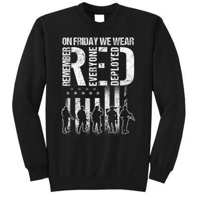 On Friday We Wear Red American Flag Military Supportive Sweatshirt