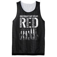 On Friday We Wear Red American Flag Military Supportive Mesh Reversible Basketball Jersey Tank