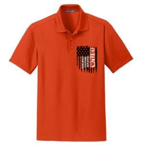 On Friday We Wear Red Friday Military Support Troops Us Flag Dry Zone Grid Polo