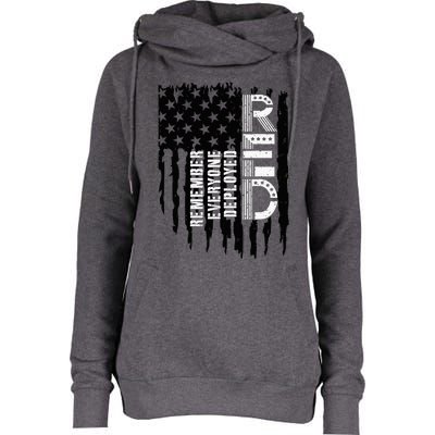 On Friday We Wear Red Friday Military Support Troops Us Flag Womens Funnel Neck Pullover Hood