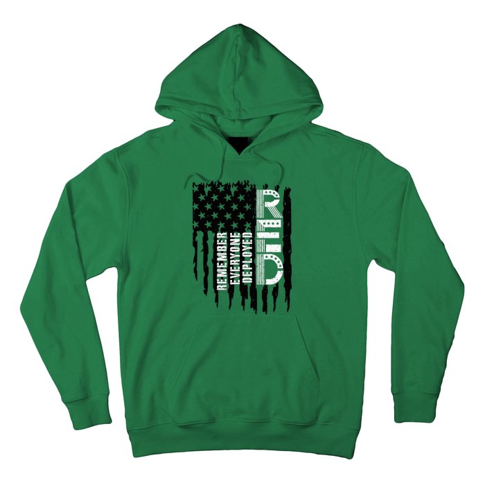 On Friday We Wear Red Friday Military Support Troops Us Flag Hoodie