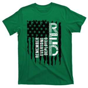 On Friday We Wear Red Friday Military Support Troops Us Flag T-Shirt