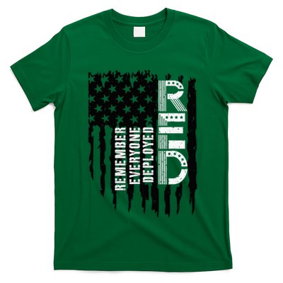 On Friday We Wear Red Friday Military Support Troops Us Flag T-Shirt