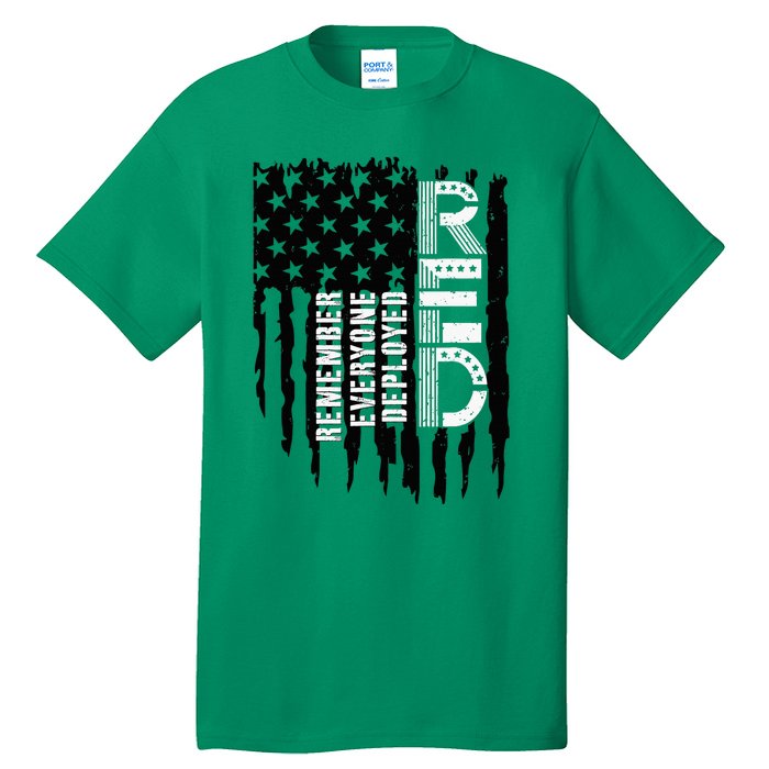 On Friday We Wear Red Friday Military Support Troops Us Flag Tall T-Shirt