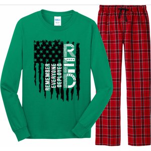 On Friday We Wear Red Friday Military Support Troops Us Flag Long Sleeve Pajama Set