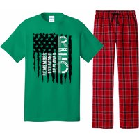 On Friday We Wear Red Friday Military Support Troops Us Flag Pajama Set