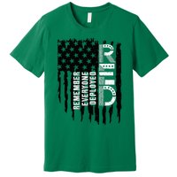 On Friday We Wear Red Friday Military Support Troops Us Flag Premium T-Shirt