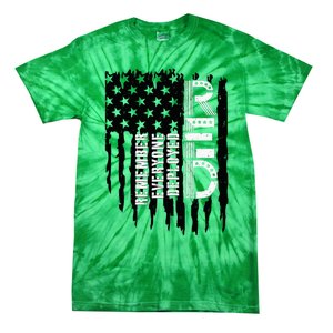 On Friday We Wear Red Friday Military Support Troops Us Flag Tie-Dye T-Shirt