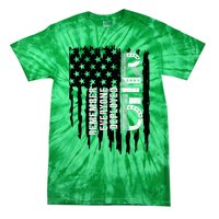 On Friday We Wear Red Friday Military Support Troops Us Flag Tie-Dye T-Shirt