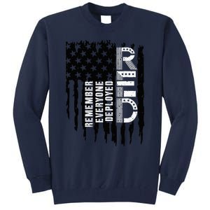 On Friday We Wear Red Friday Military Support Troops Us Flag Tall Sweatshirt