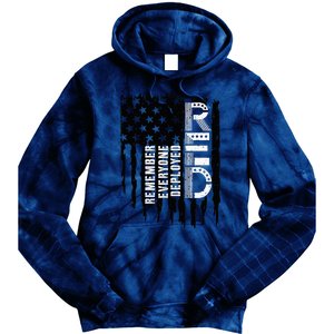 On Friday We Wear Red Friday Military Support Troops Us Flag Tie Dye Hoodie