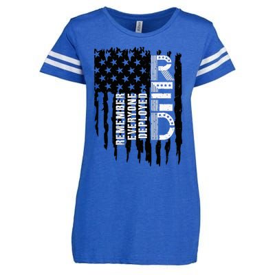 On Friday We Wear Red Friday Military Support Troops Us Flag Enza Ladies Jersey Football T-Shirt